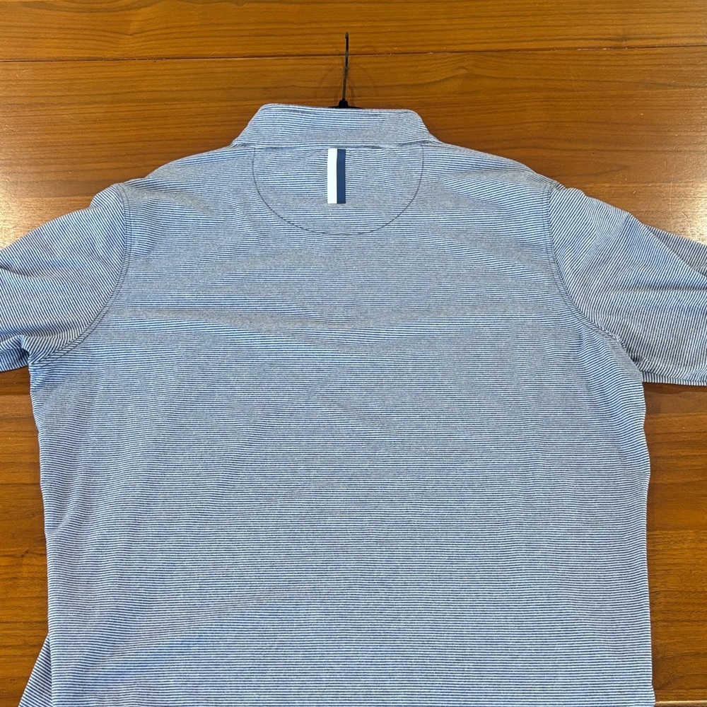 Rhoback Navy and White Striped Quarter-Zip - Picture 4 of 4